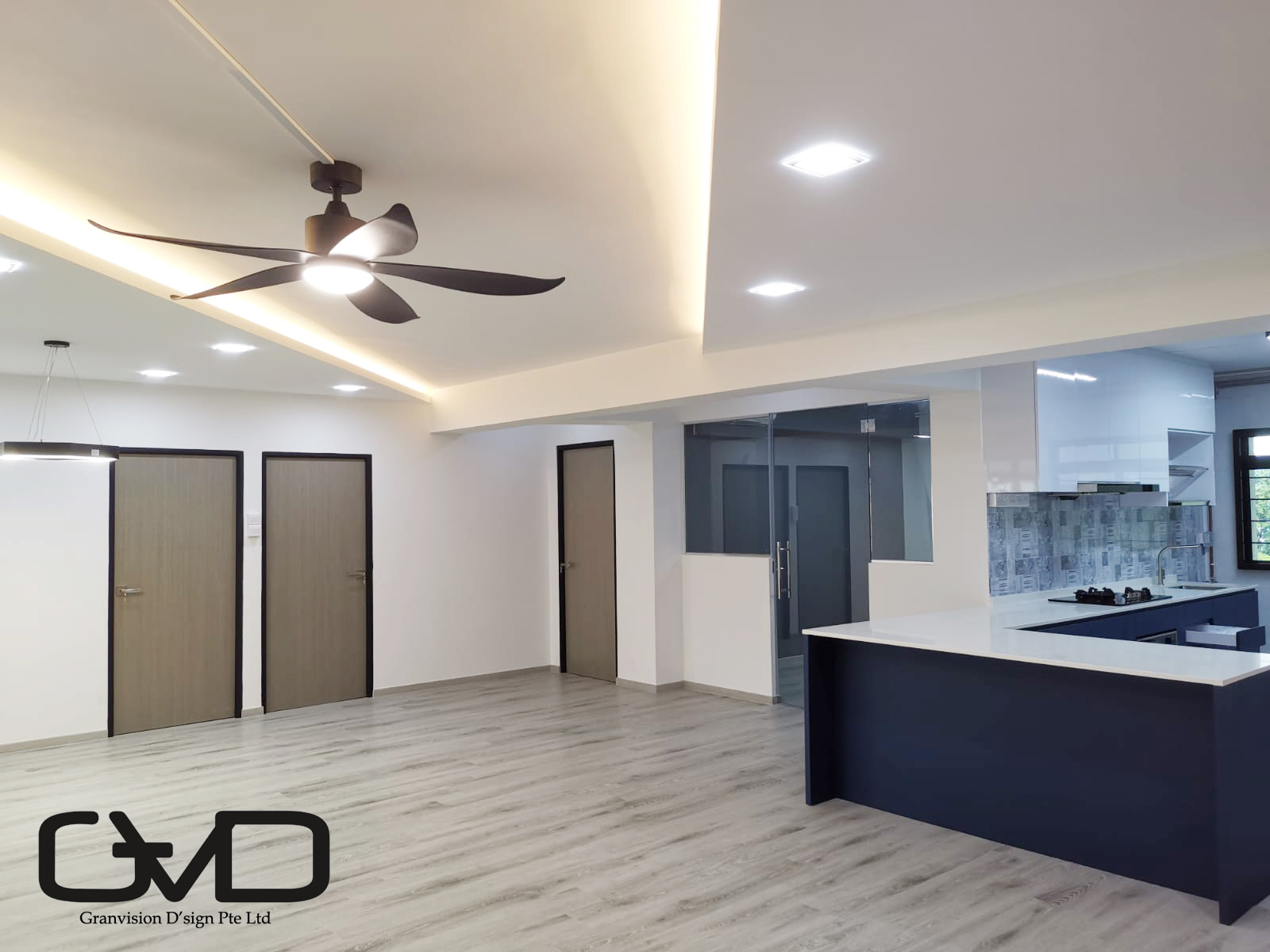 Contemporary, Modern Design - Living Room - HDB 4 Room - Design by GranVision D'sign Pte Ltd