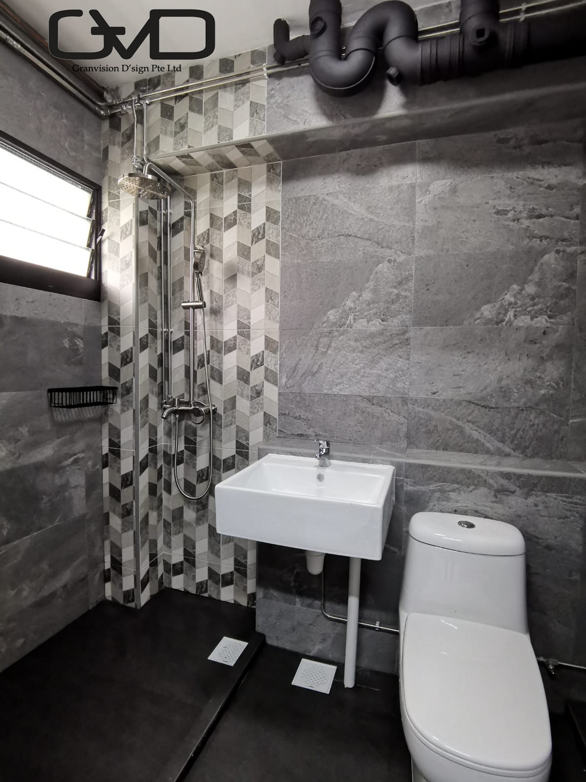 Contemporary, Modern Design - Bathroom - HDB 4 Room - Design by GranVision D'sign Pte Ltd