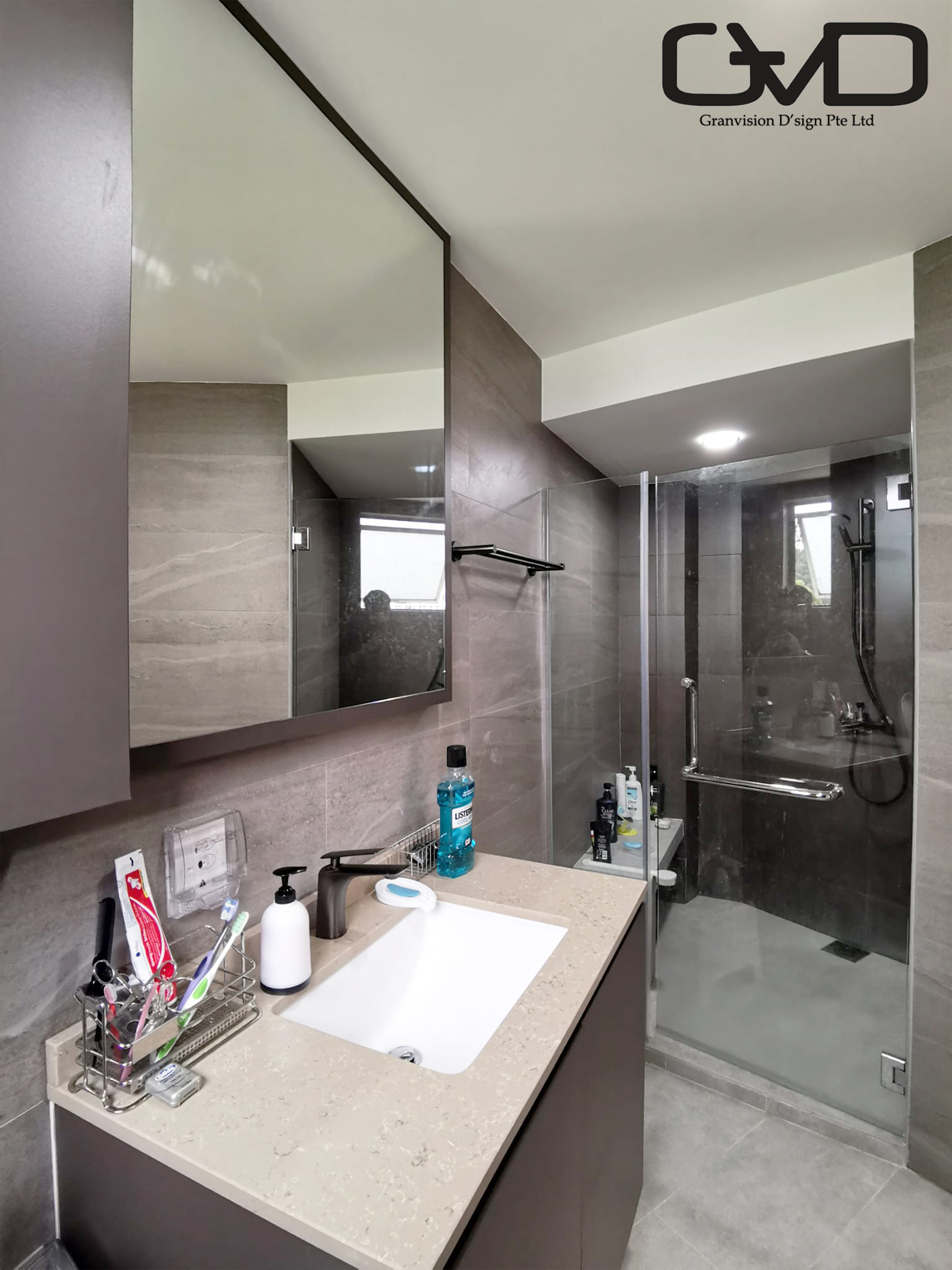 Contemporary Design - Bathroom - Condominium - Design by GranVision D'sign Pte Ltd