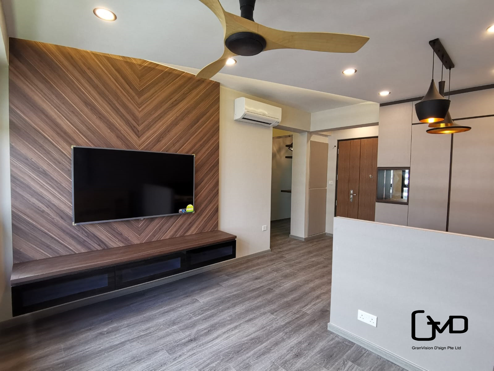 Industrial, Rustic Design - Living Room - HDB 3 Room - Design by GranVision D'sign Pte Ltd