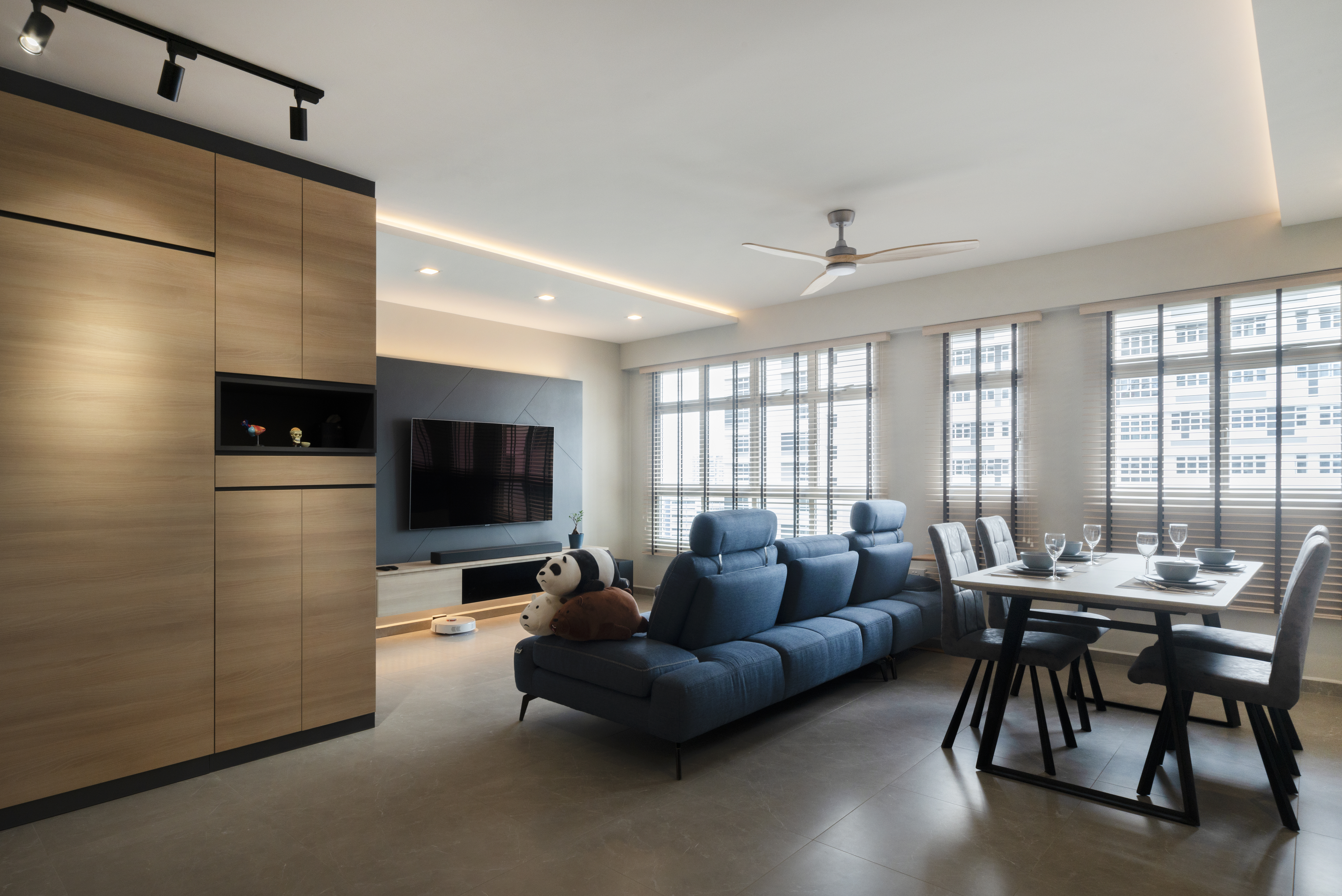 Contemporary, Modern Design - Living Room - HDB 4 Room - Design by Great Oasis Interior Design