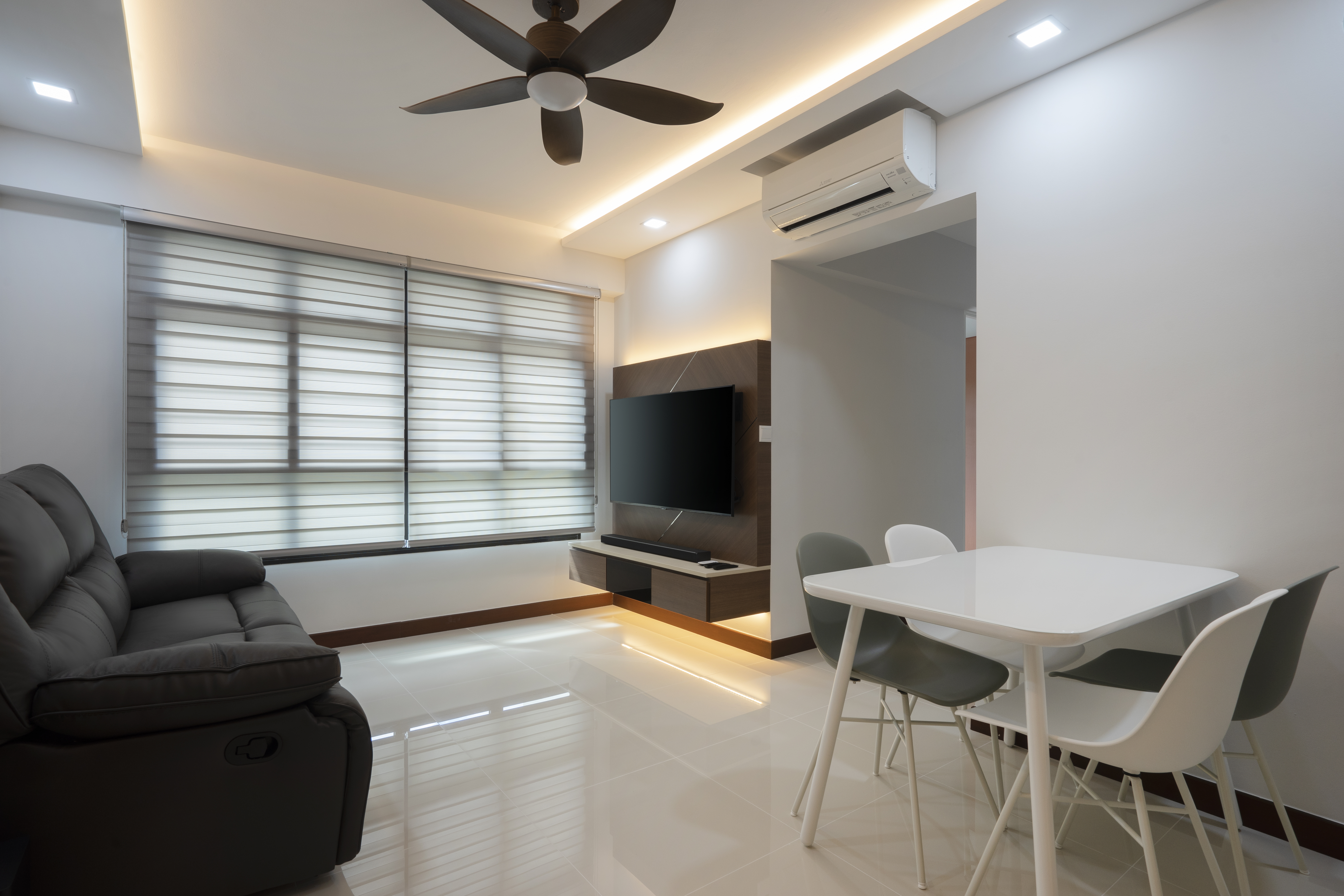 Contemporary, Modern Design - Living Room - HDB 3 Room - Design by Great Oasis Interior Design