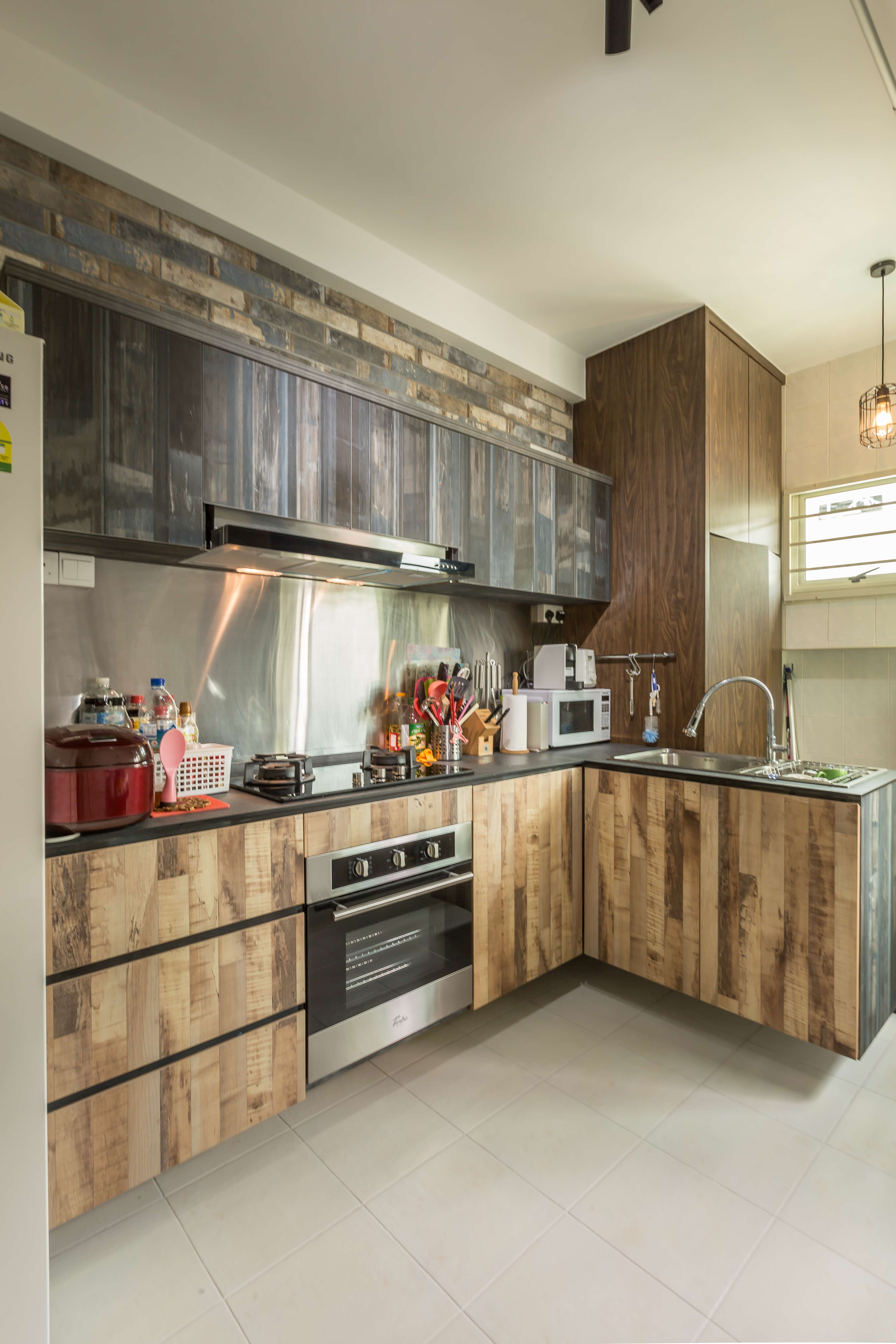Industrial, Rustic Design - Kitchen - HDB 5 Room - Design by GSID