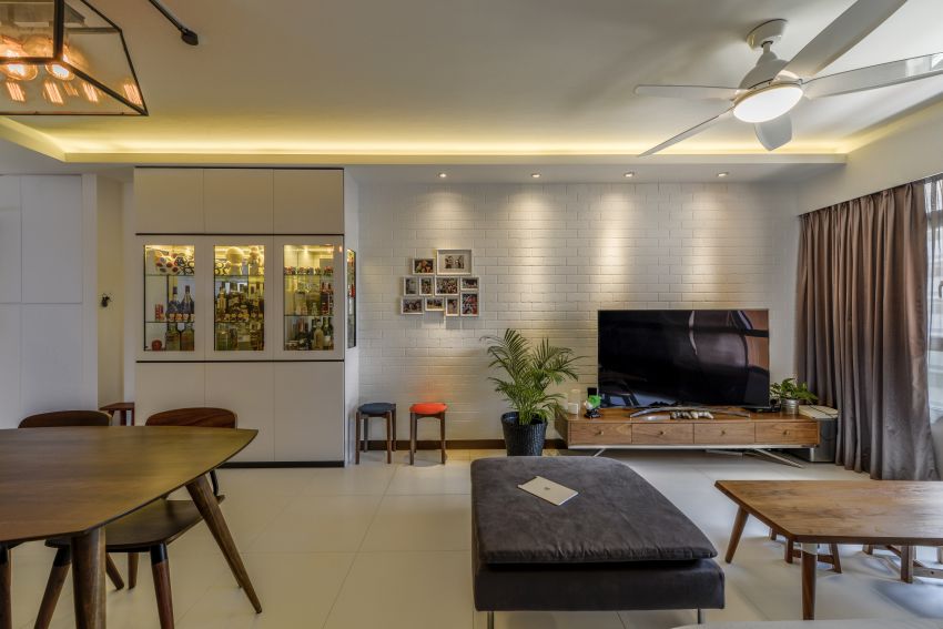 Eclectic, Modern Design - Living Room - HDB 4 Room - Design by GV Design & Construction