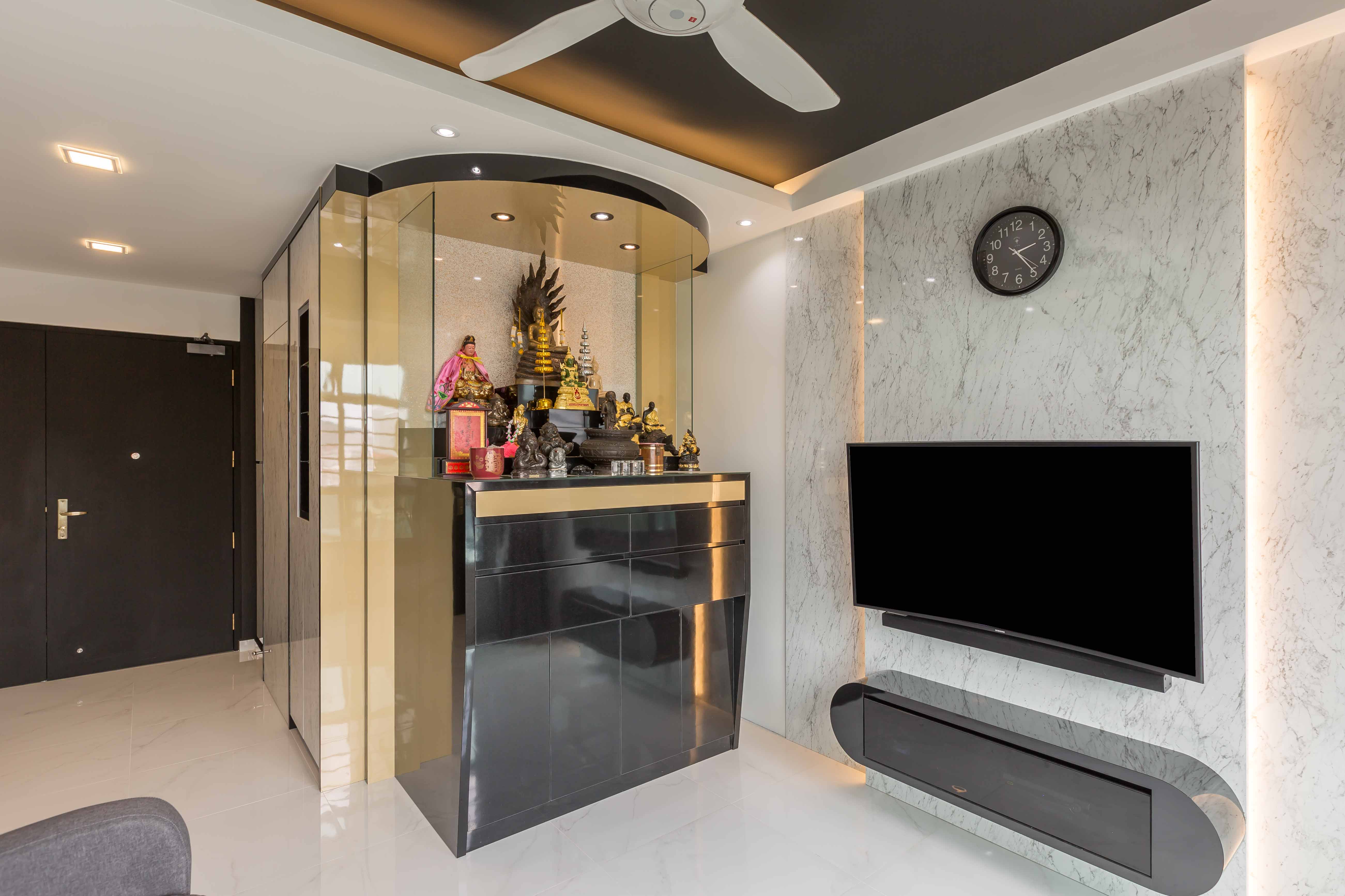 Classical, Contemporary Design - Living Room - HDB 4 Room - Design by Home Concepts Interior & Design Pte Ltd