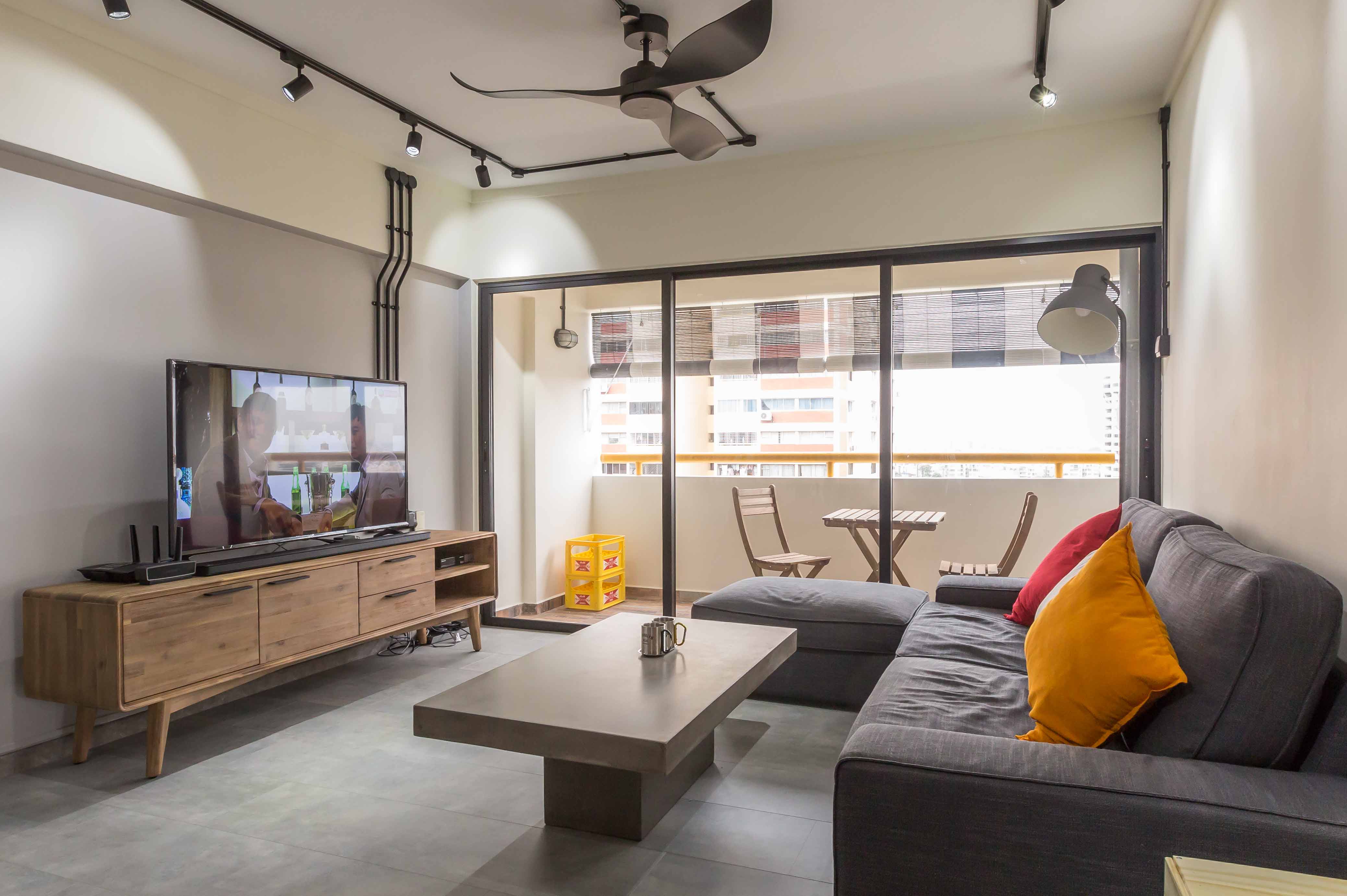 Industrial Design - Living Room - Condominium - Design by Home Concepts Interior & Design Pte Ltd