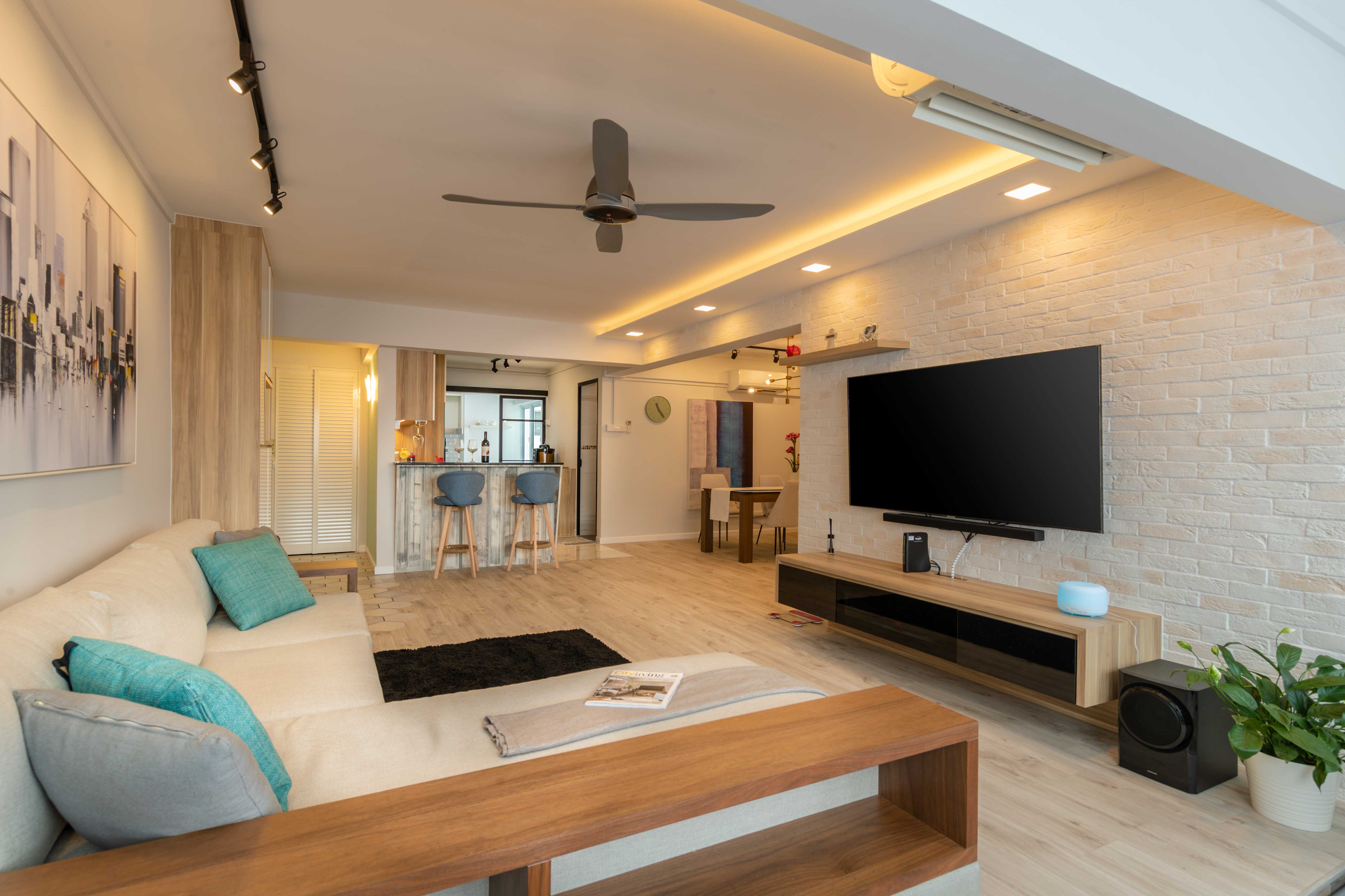 Modern, Scandinavian Design - Living Room - HDB 4 Room - Design by Home Concepts Interior & Design Pte Ltd
