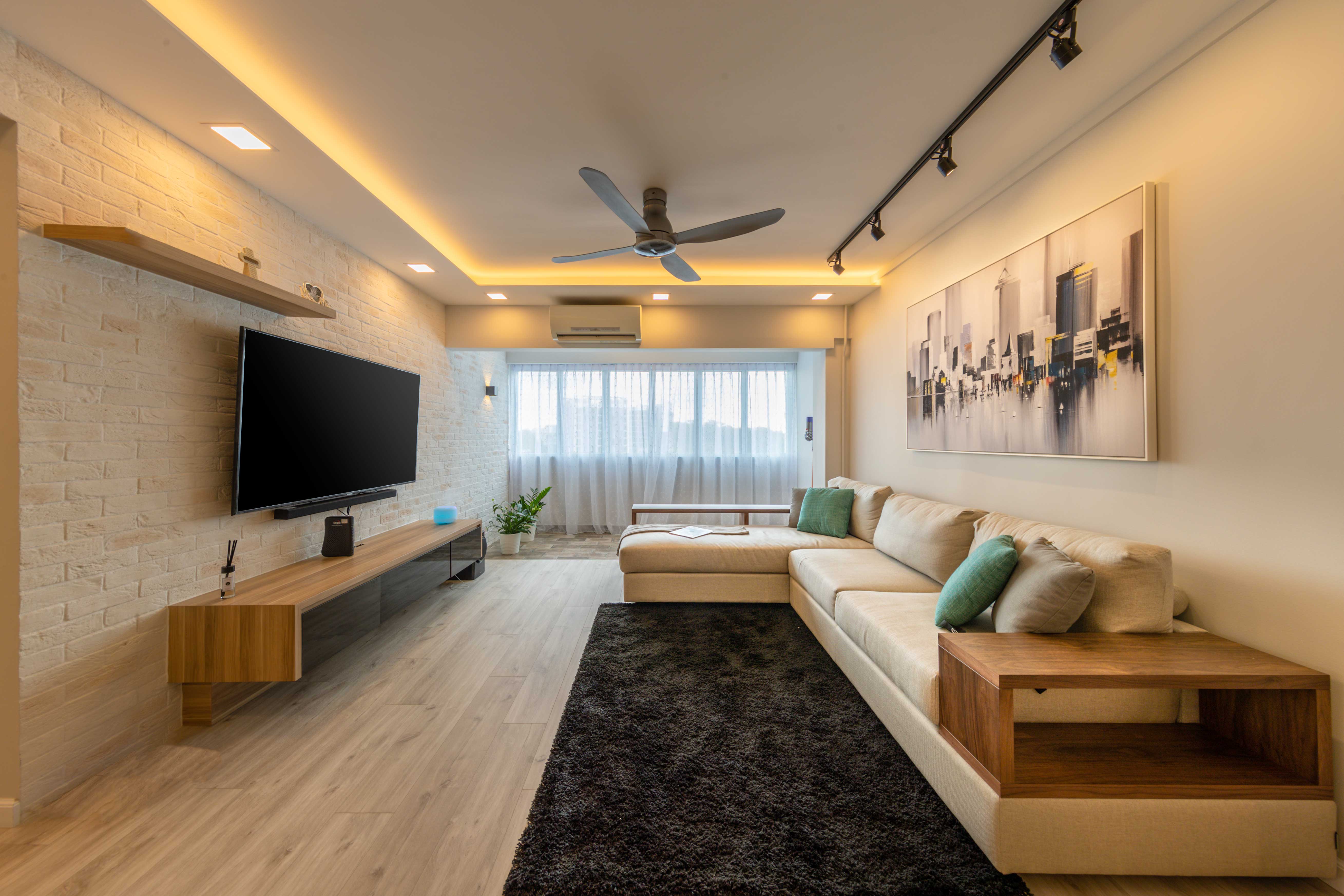 Modern, Scandinavian Design - Living Room - HDB 4 Room - Design by Home Concepts Interior & Design Pte Ltd