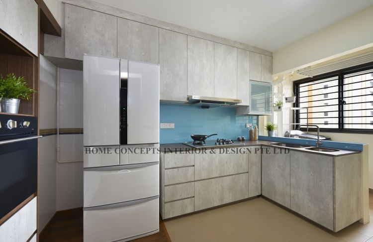 Contemporary, Modern Design - Kitchen - HDB 5 Room - Design by Home Concepts Interior & Design Pte Ltd