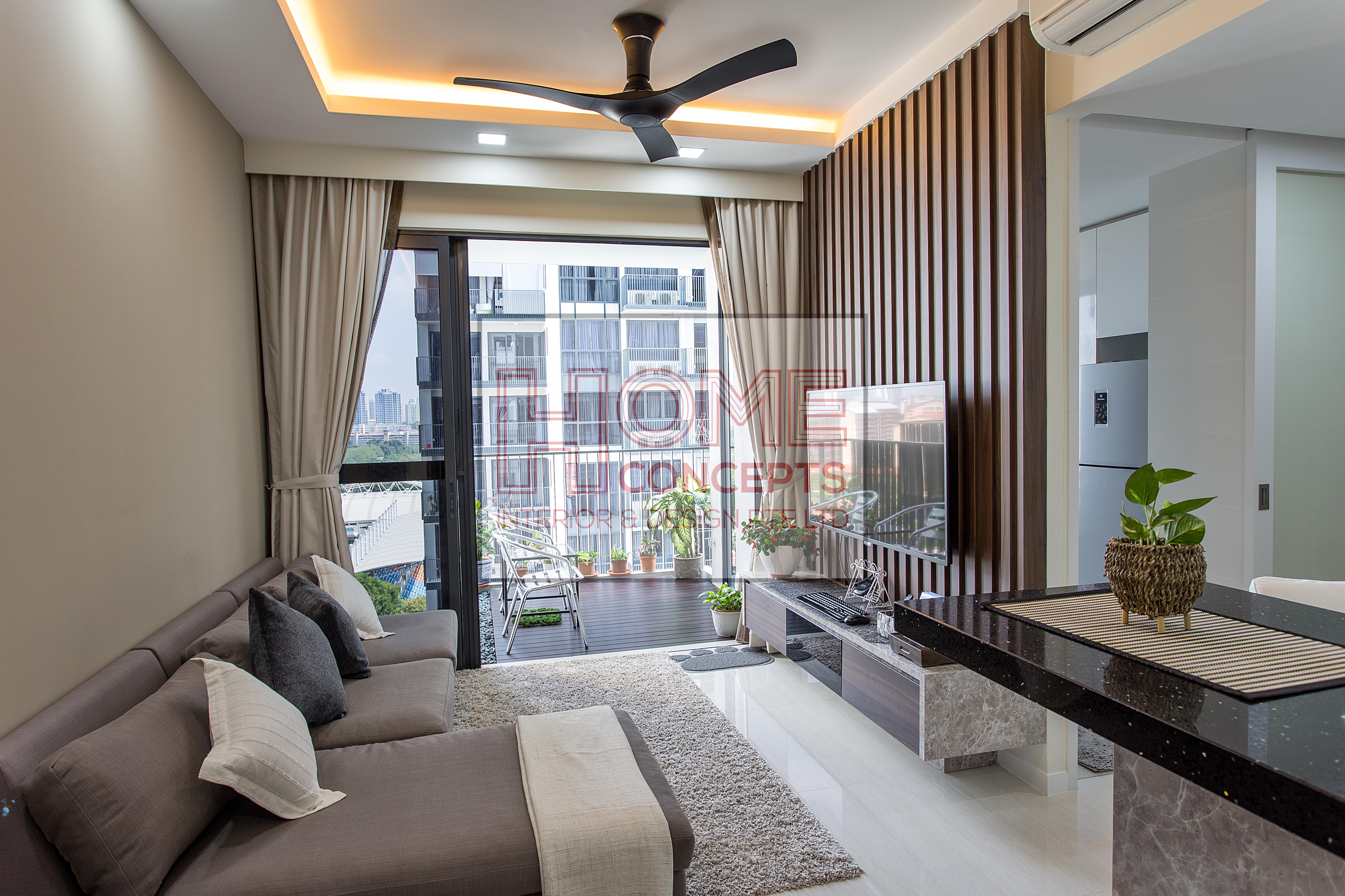 Contemporary, Resort Design - Living Room - Condominium - Design by Home Concepts Interior & Design Pte Ltd