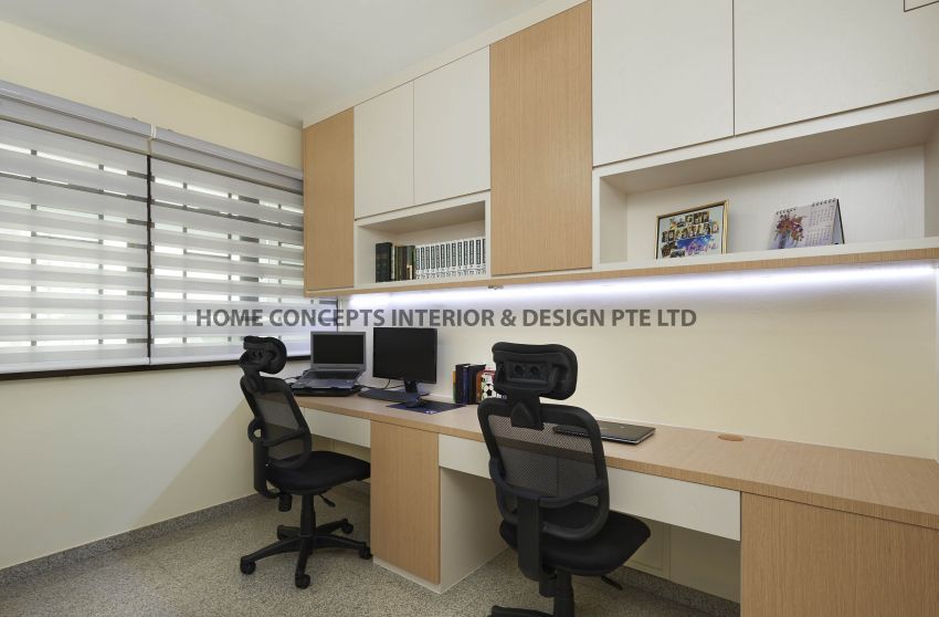 Modern Design - Study Room - HDB 5 Room - Design by Home Concepts Interior & Design Pte Ltd