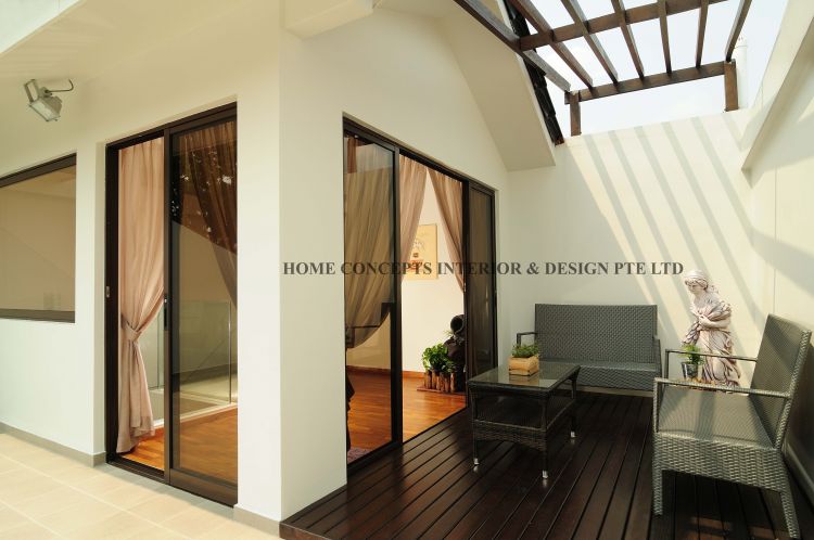 Contemporary, Modern Design - Balcony - Landed House - Design by Home Concepts Interior & Design Pte Ltd
