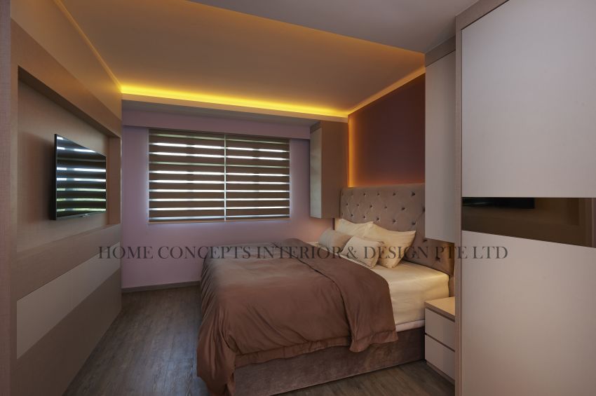 Classical, Contemporary Design - Bedroom - HDB 5 Room - Design by Home Concepts Interior & Design Pte Ltd