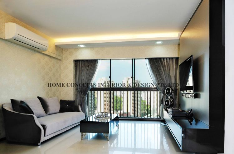 Classical, Modern Design - Living Room - HDB 4 Room - Design by Home Concepts Interior & Design Pte Ltd