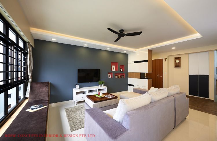 Contemporary, Minimalist, Scandinavian Design - Living Room - HDB 5 Room - Design by Home Concepts Interior & Design Pte Ltd