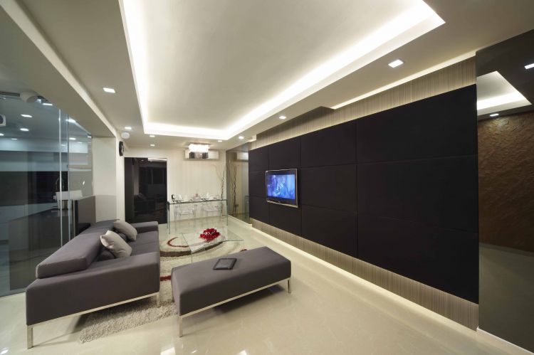 Minimalist, Modern Design - Living Room - HDB 5 Room - Design by Home Design Base