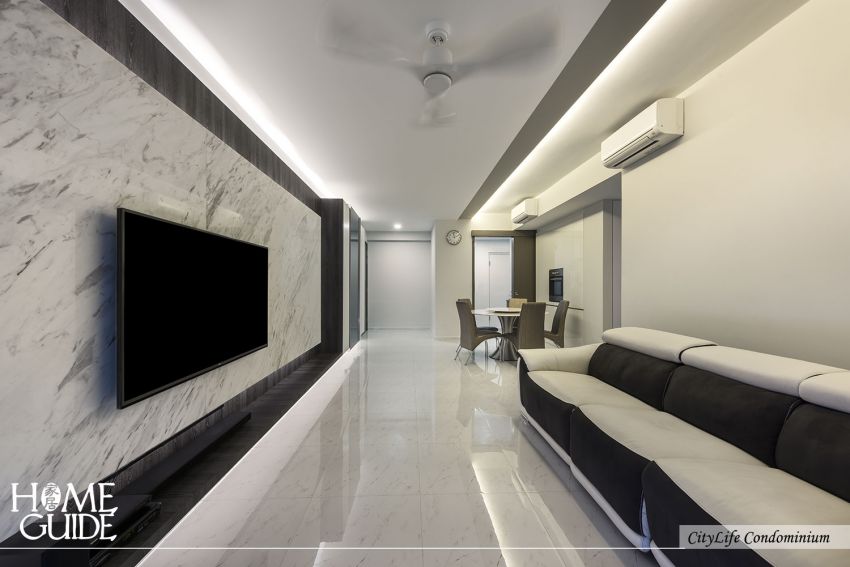 Contemporary, Minimalist Design - Living Room - Condominium - Design by Home Guide Design & Contracts Pte Ltd