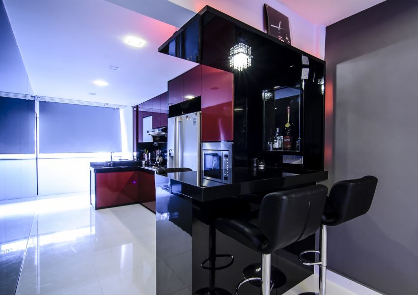 Modern, Retro Design - Kitchen - HDB 3 Room - Design by Homemaker I.D.