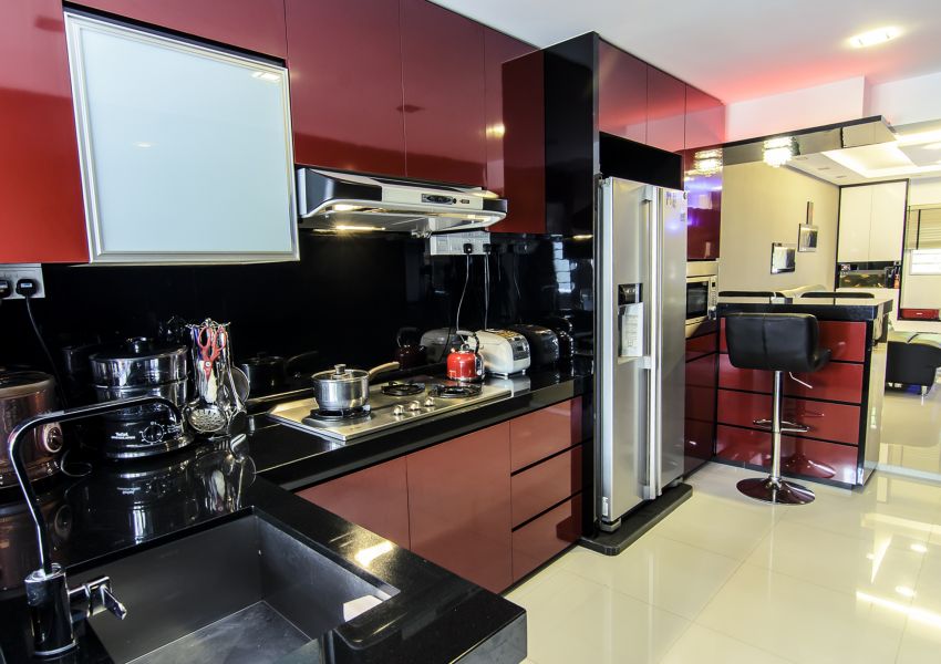 Modern, Retro Design - Kitchen - HDB 3 Room - Design by Homemaker I.D.