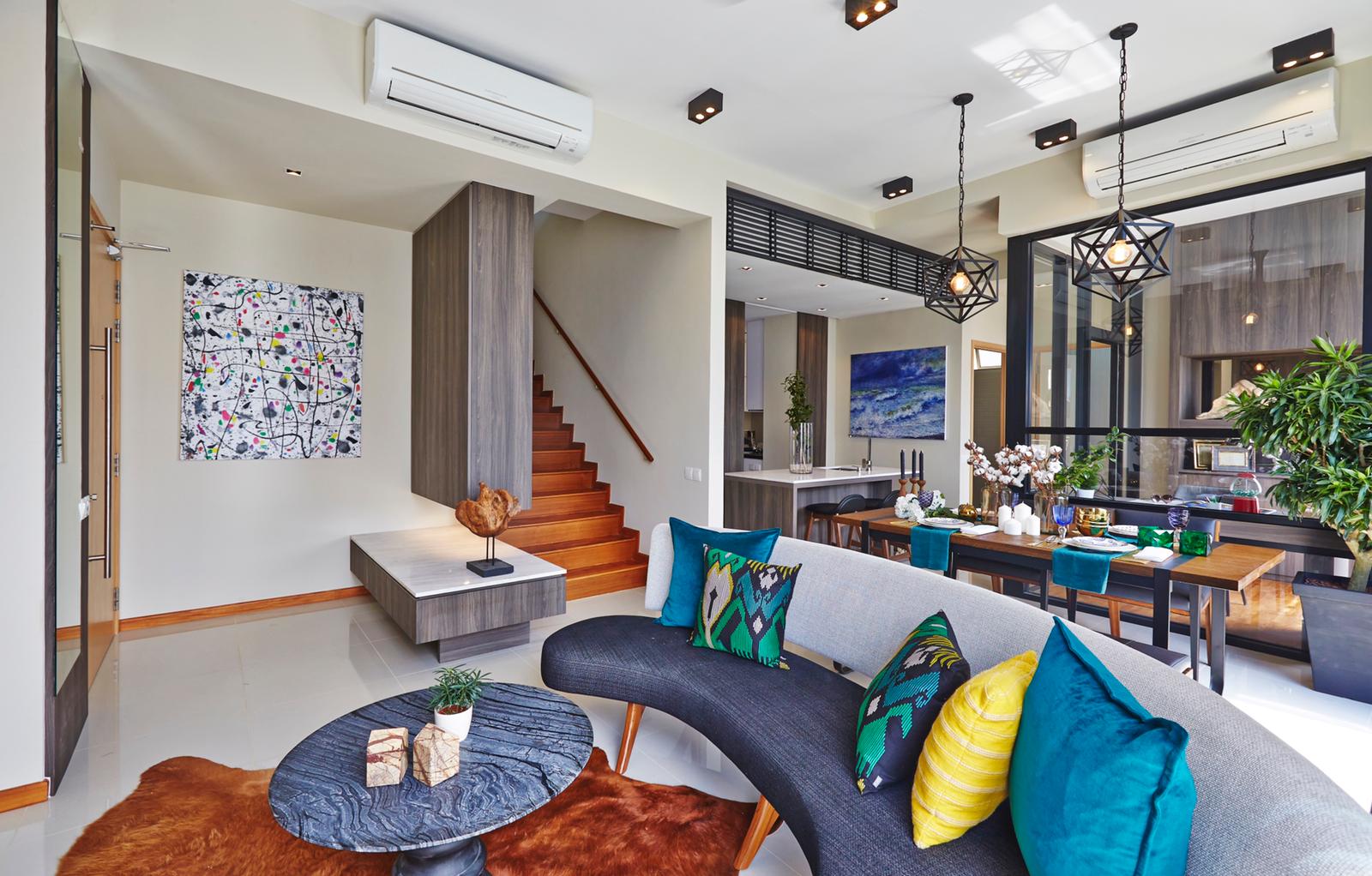 Industrial Design - Living Room - Condominium - Design by Honeycomb Design Studio