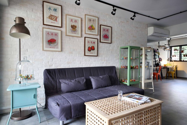 Modern, Retro Design - Living Room - HDB 4 Room - Design by Hue Concept Interior Design Pte Ltd