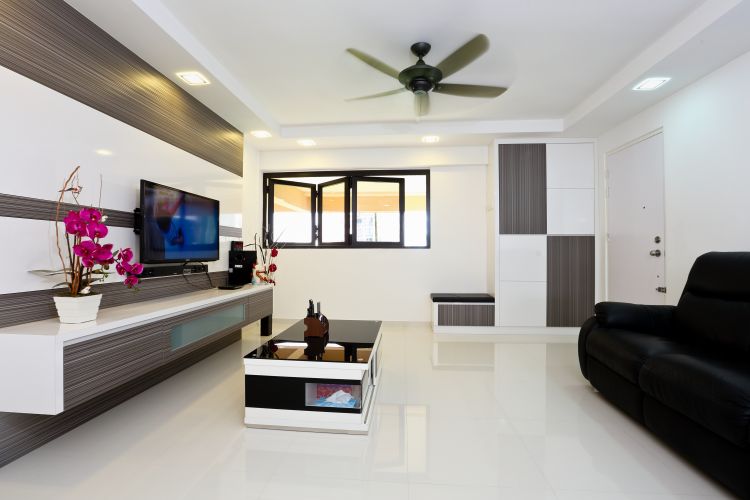 Minimalist Design - Living Room - HDB 3 Room - Design by Hwa Li Design & Build Pte Ltd