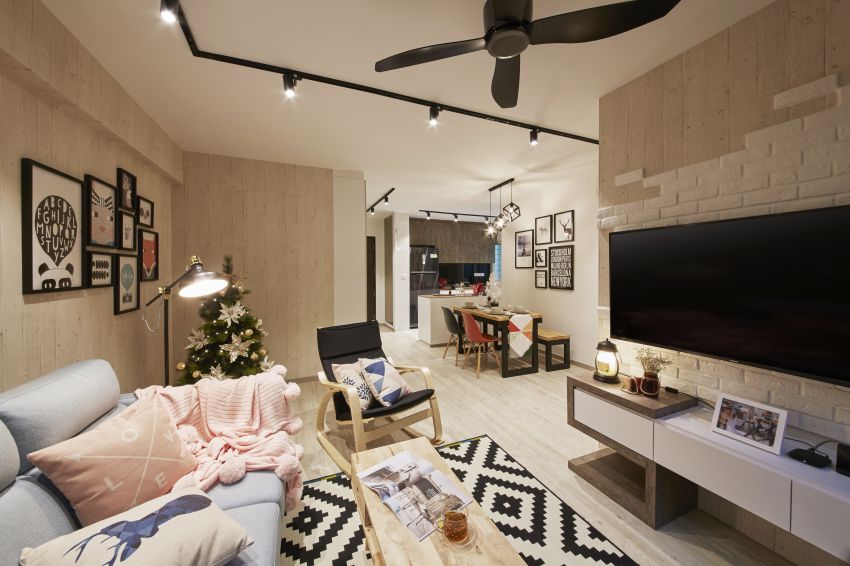 Scandinavian Design - Living Room - HDB 4 Room - Design by I-chapter Pte Ltd