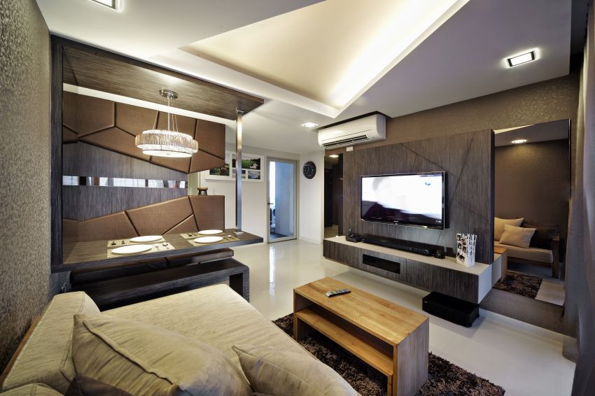 Modern, Resort Design - Living Room - HDB 4 Room - Design by I-chapter Pte Ltd