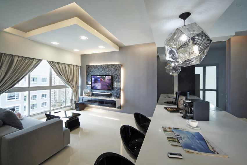 Modern Design - Living Room - HDB 4 Room - Design by I-chapter Pte Ltd