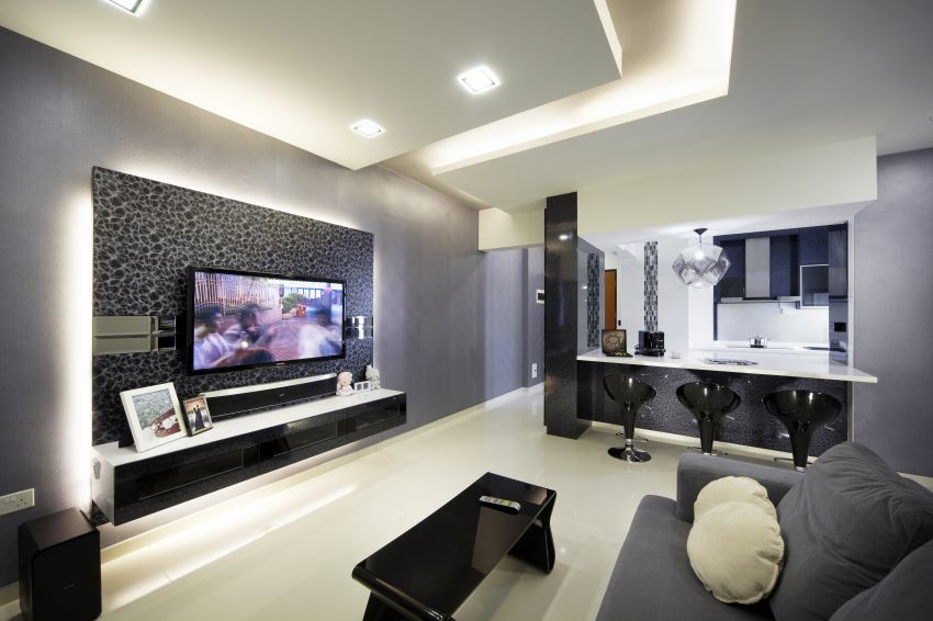 Modern Design - Living Room - HDB 4 Room - Design by I-chapter Pte Ltd