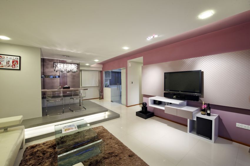 Modern Design - Living Room - HDB 5 Room - Design by I-chapter Pte Ltd