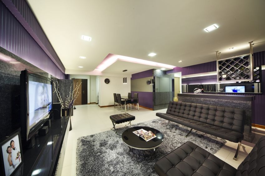 Modern Design - Living Room - HDB 5 Room - Design by I-chapter Pte Ltd