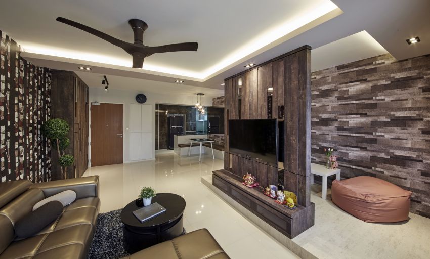 Modern, Resort, Tropical Design - Living Room - HDB 5 Room - Design by I-chapter Pte Ltd