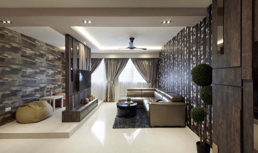 Modern, Resort, Tropical Design - Living Room - HDB 5 Room - Design by I-chapter Pte Ltd