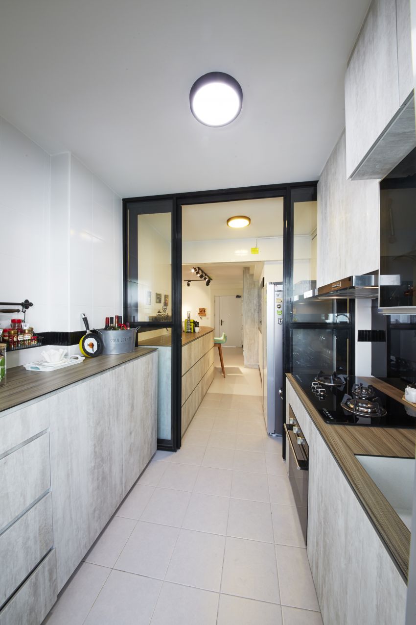 Industrial, Scandinavian Design - Kitchen - HDB 5 Room - Design by I-chapter Pte Ltd