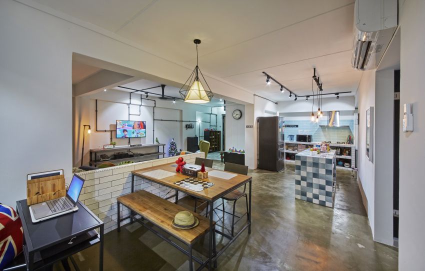 Industrial, Modern Design - Dining Room - HDB 5 Room - Design by I-chapter Pte Ltd