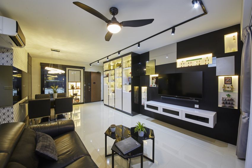 Modern Design - Living Room - HDB 5 Room - Design by I-chapter Pte Ltd