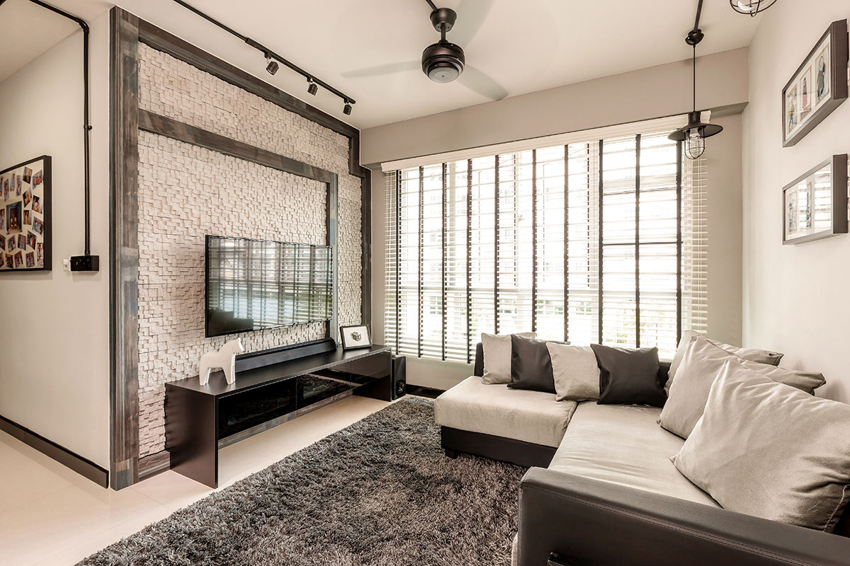 Contemporary Design - Living Room - HDB 4 Room - Design by Icon Interior Design