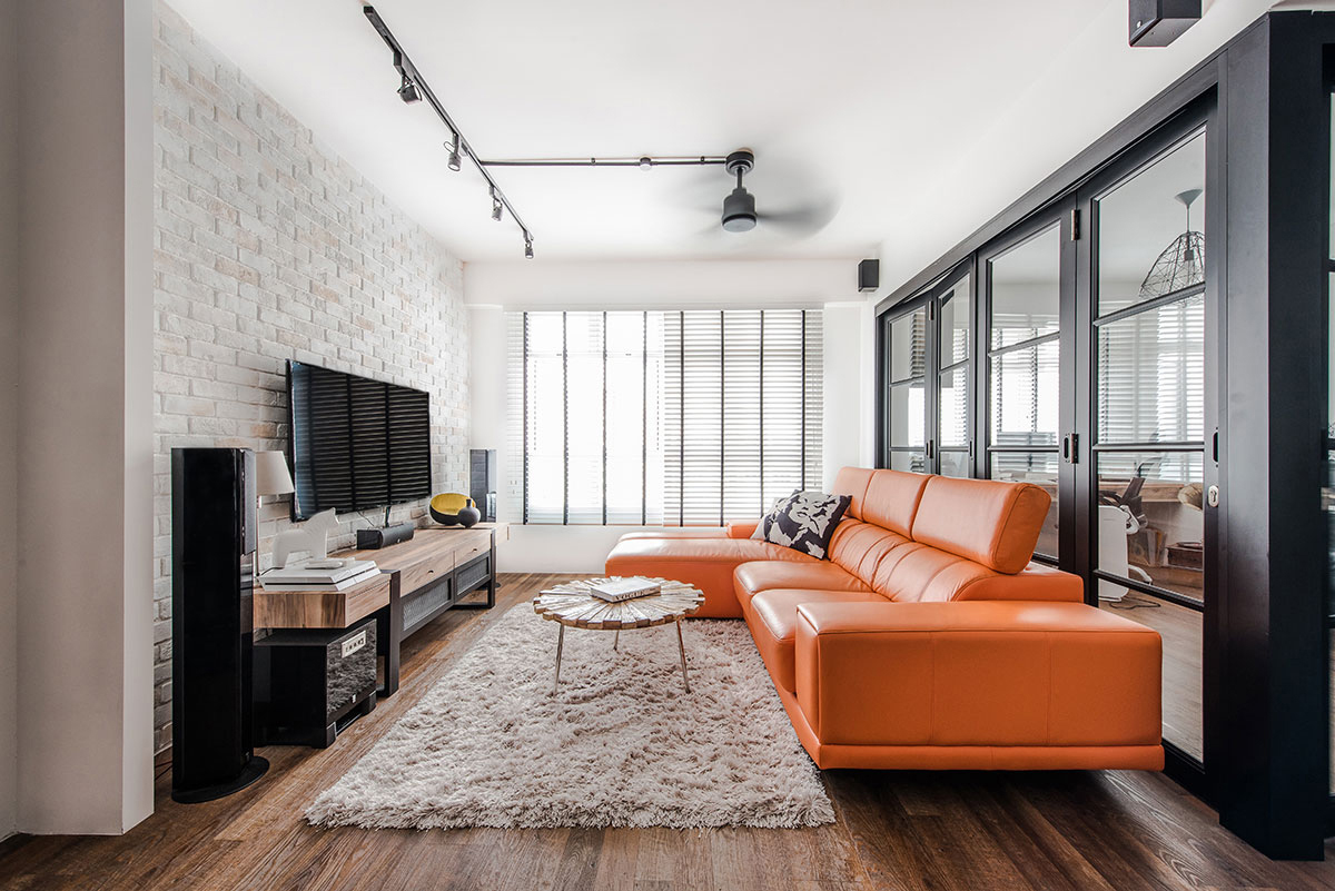 Industrial, Scandinavian Design - Living Room - HDB 5 Room - Design by Icon Interior Design