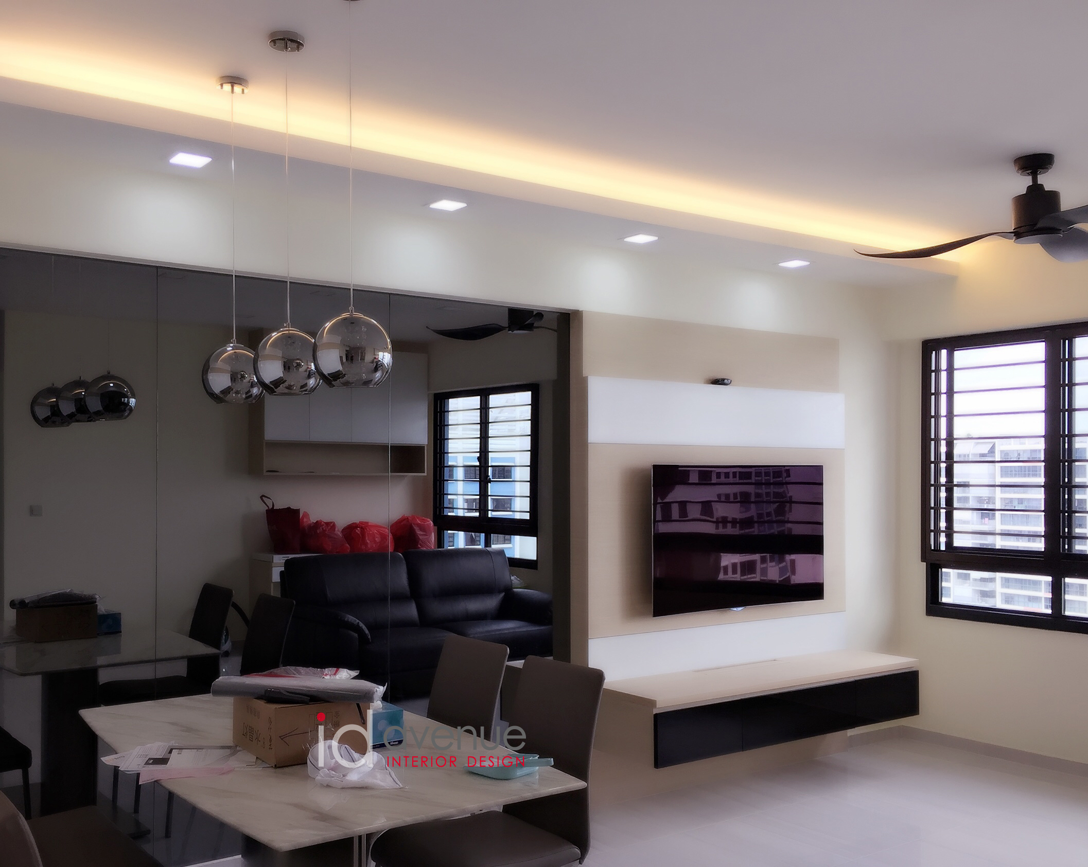 Contemporary, Modern Design - Living Room - HDB 5 Room - Design by ID Avenue Pte Ltd (Interior Design Avenue)