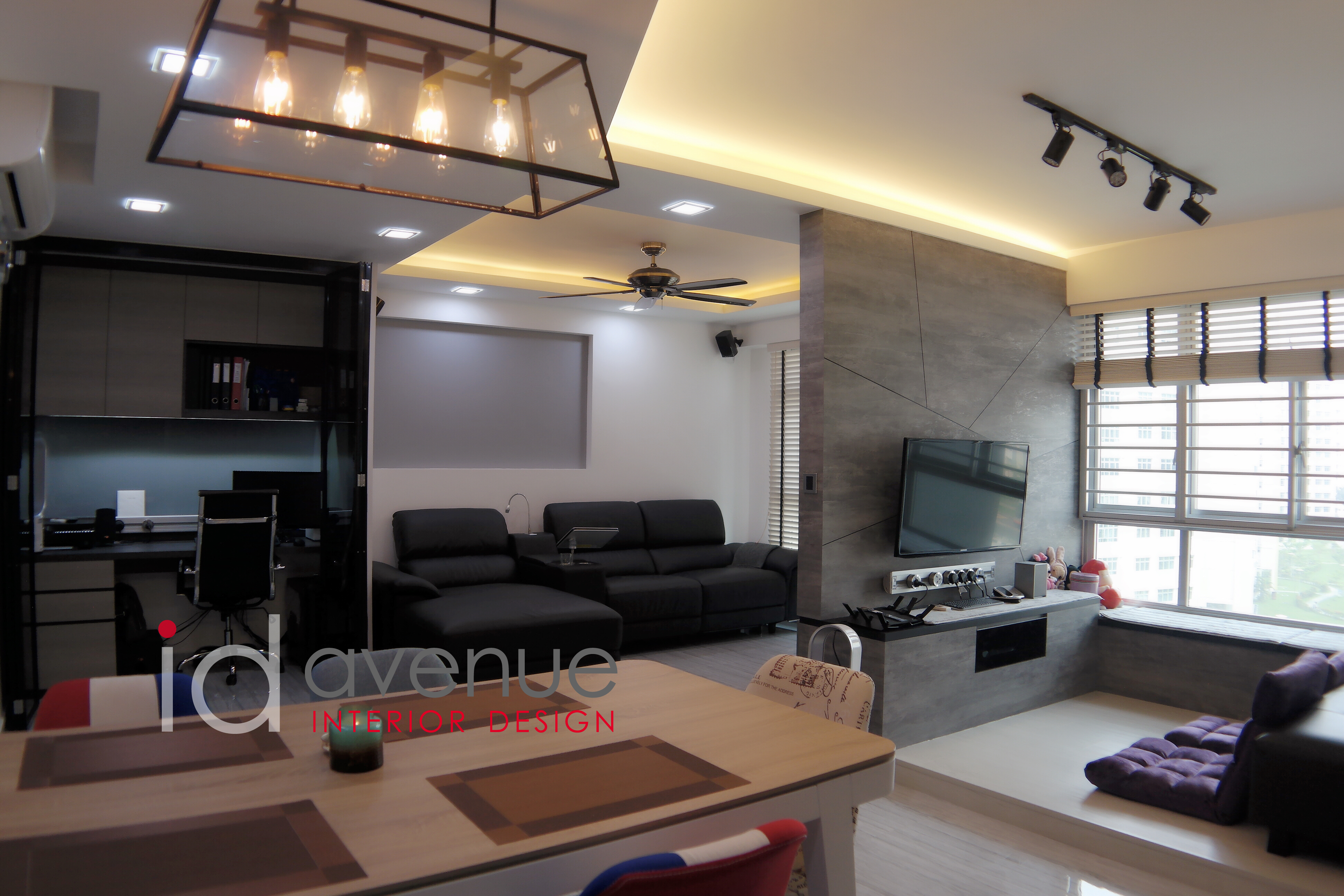 Industrial, Modern Design - Dining Room - HDB 5 Room - Design by ID Avenue Pte Ltd (Interior Design Avenue)