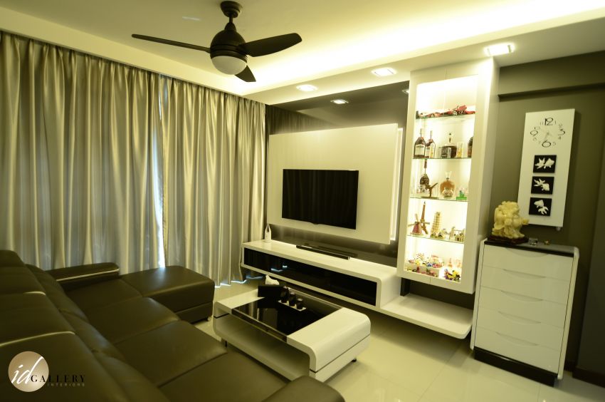Modern Design - Living Room - HDB 4 Room - Design by ID Gallery Pte Ltd