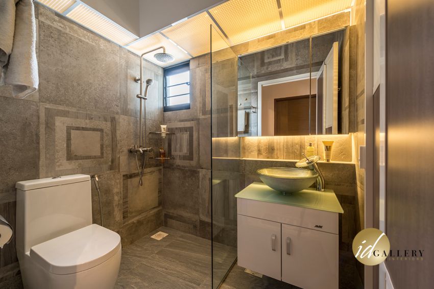 Contemporary Design - Bathroom - HDB 4 Room - Design by ID Gallery Pte Ltd
