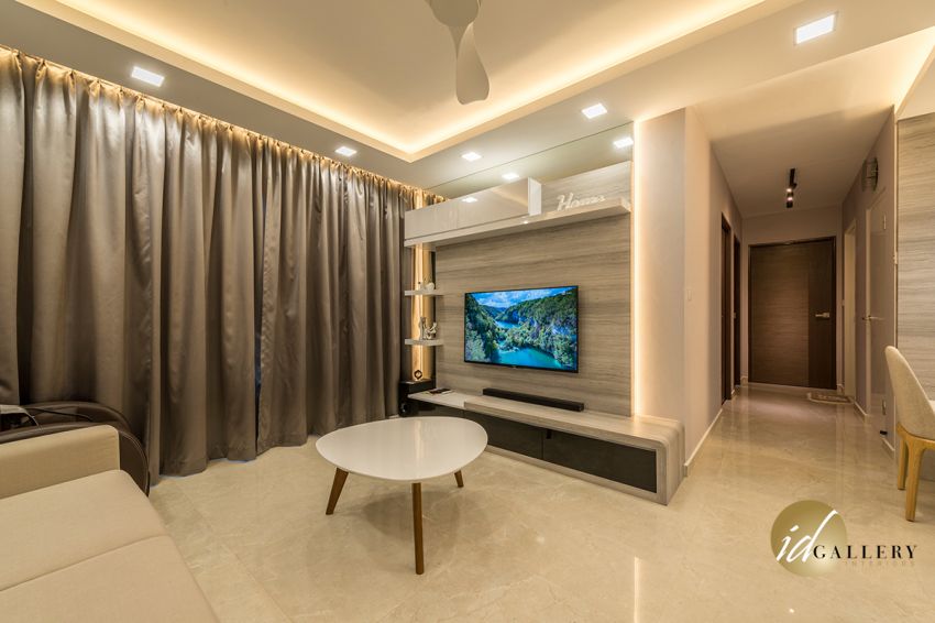 Contemporary Design - Living Room - HDB 4 Room - Design by ID Gallery Pte Ltd