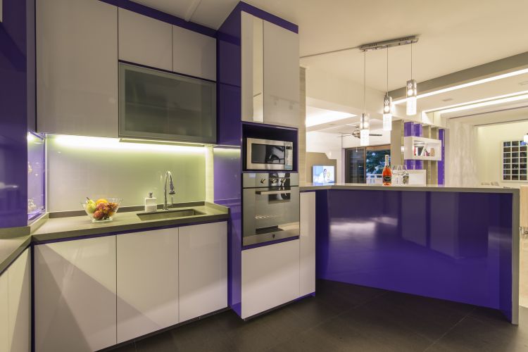 Contemporary, Modern Design - Kitchen - HDB Executive Apartment - Design by Ideal Design Interior Pte Ltd
