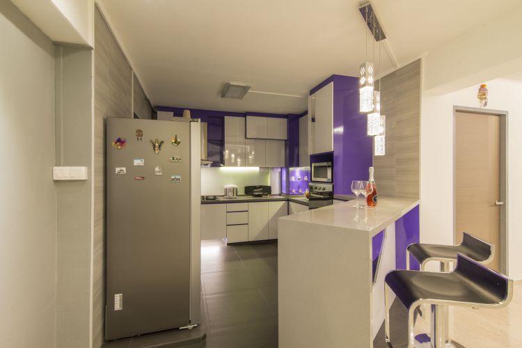 Contemporary, Modern Design - Kitchen - HDB Executive Apartment - Design by Ideal Design Interior Pte Ltd