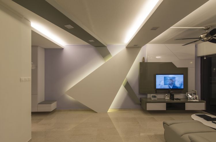 Contemporary, Modern Design - Living Room - HDB Executive Apartment - Design by Ideal Design Interior Pte Ltd