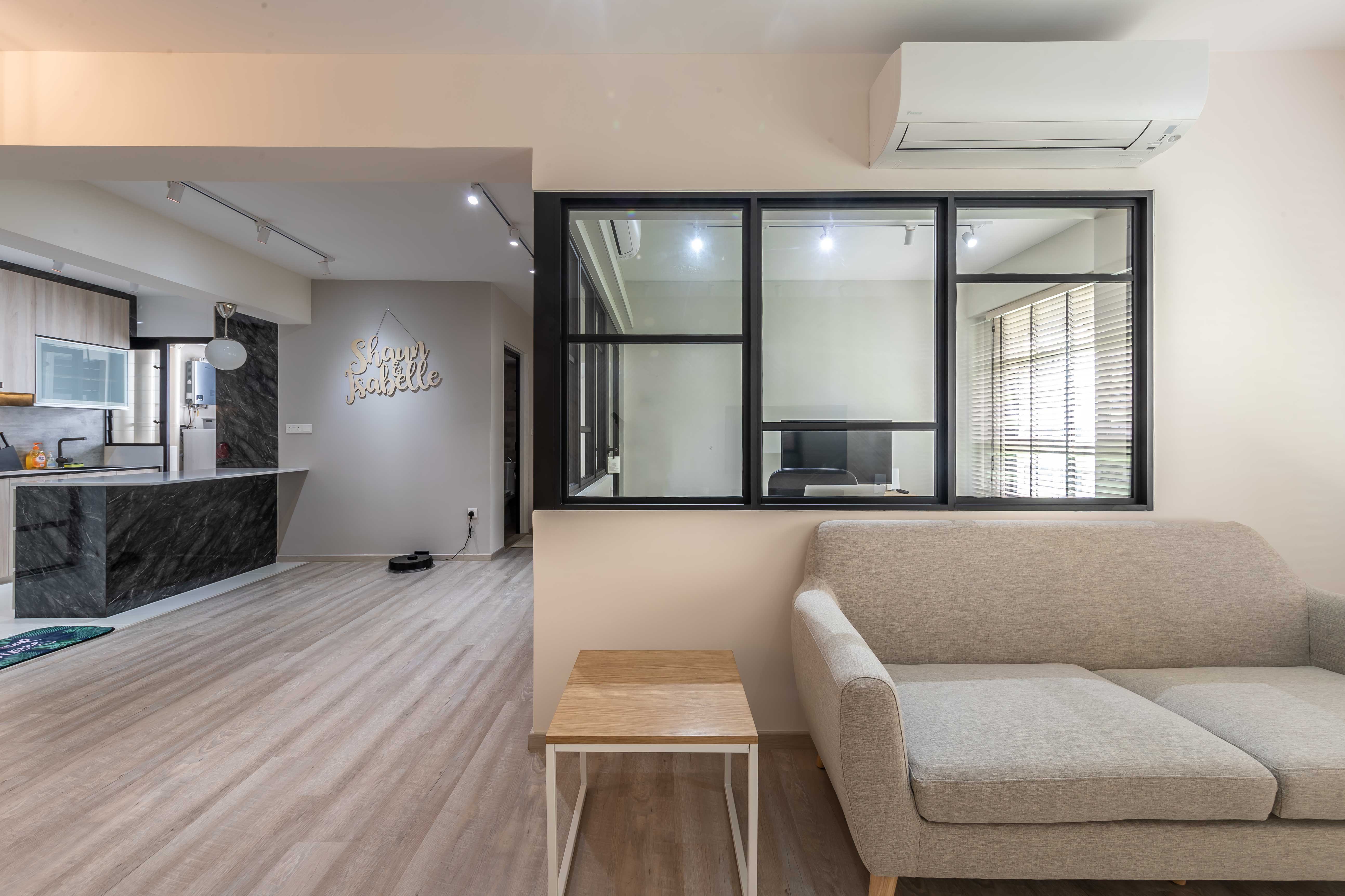 Contemporary, Industrial, Minimalist Design - Living Room - HDB 4 Room - Design by Ideal Design Interior Pte Ltd