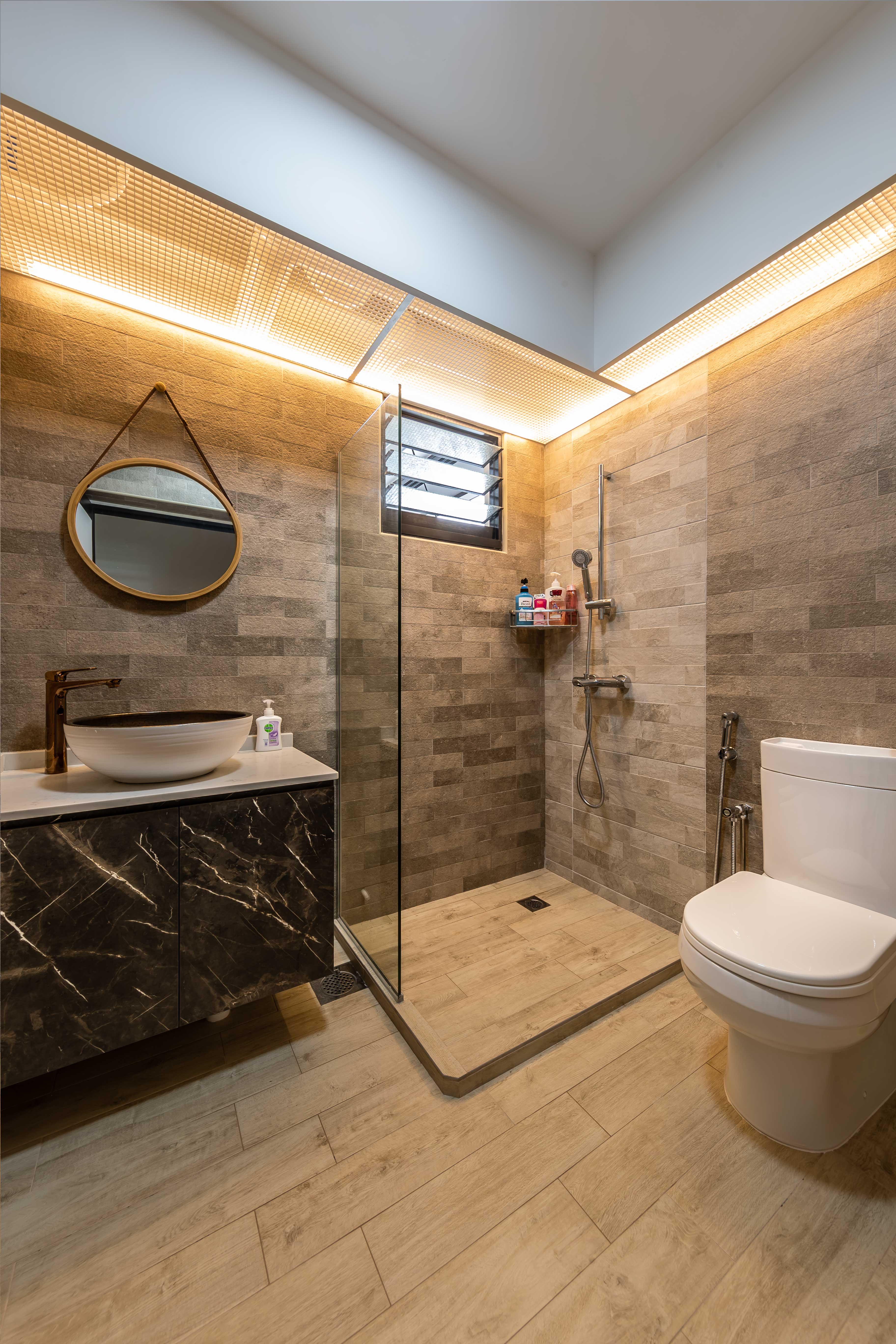 Contemporary, Industrial, Minimalist Design - Bathroom - HDB 4 Room - Design by Ideal Design Interior Pte Ltd
