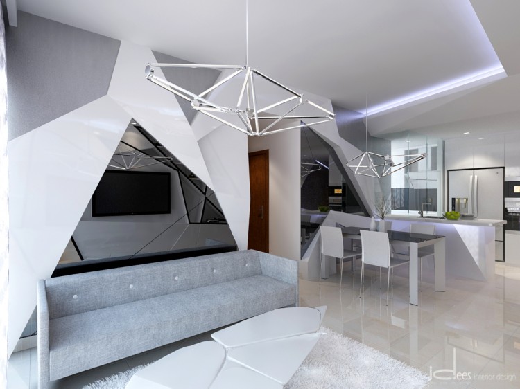 Contemporary, Eclectic, Modern Design - Living Room - Condominium - Design by Idees Interior Design